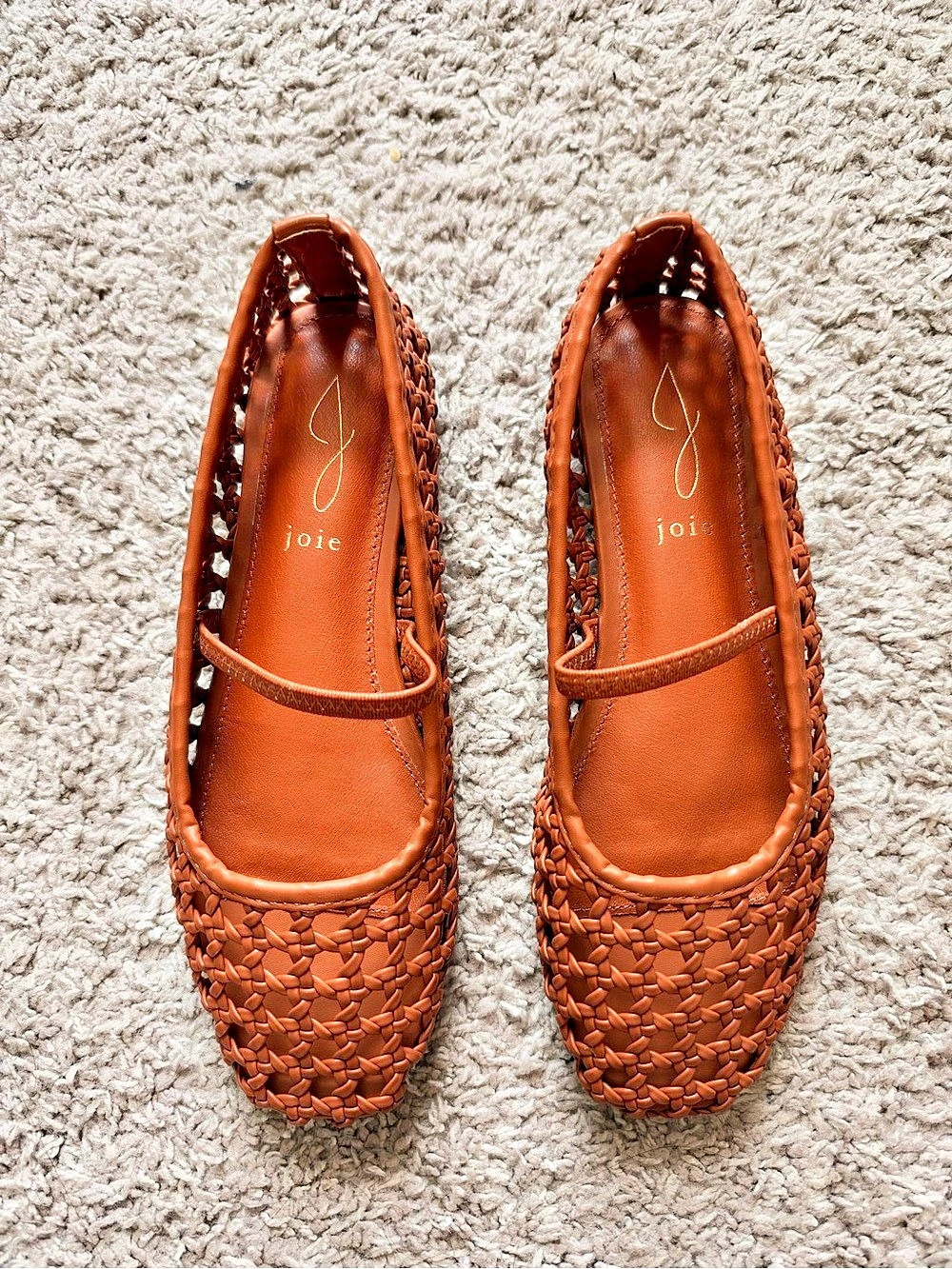 joie Weavy Woven Mary Jane Flat Brown